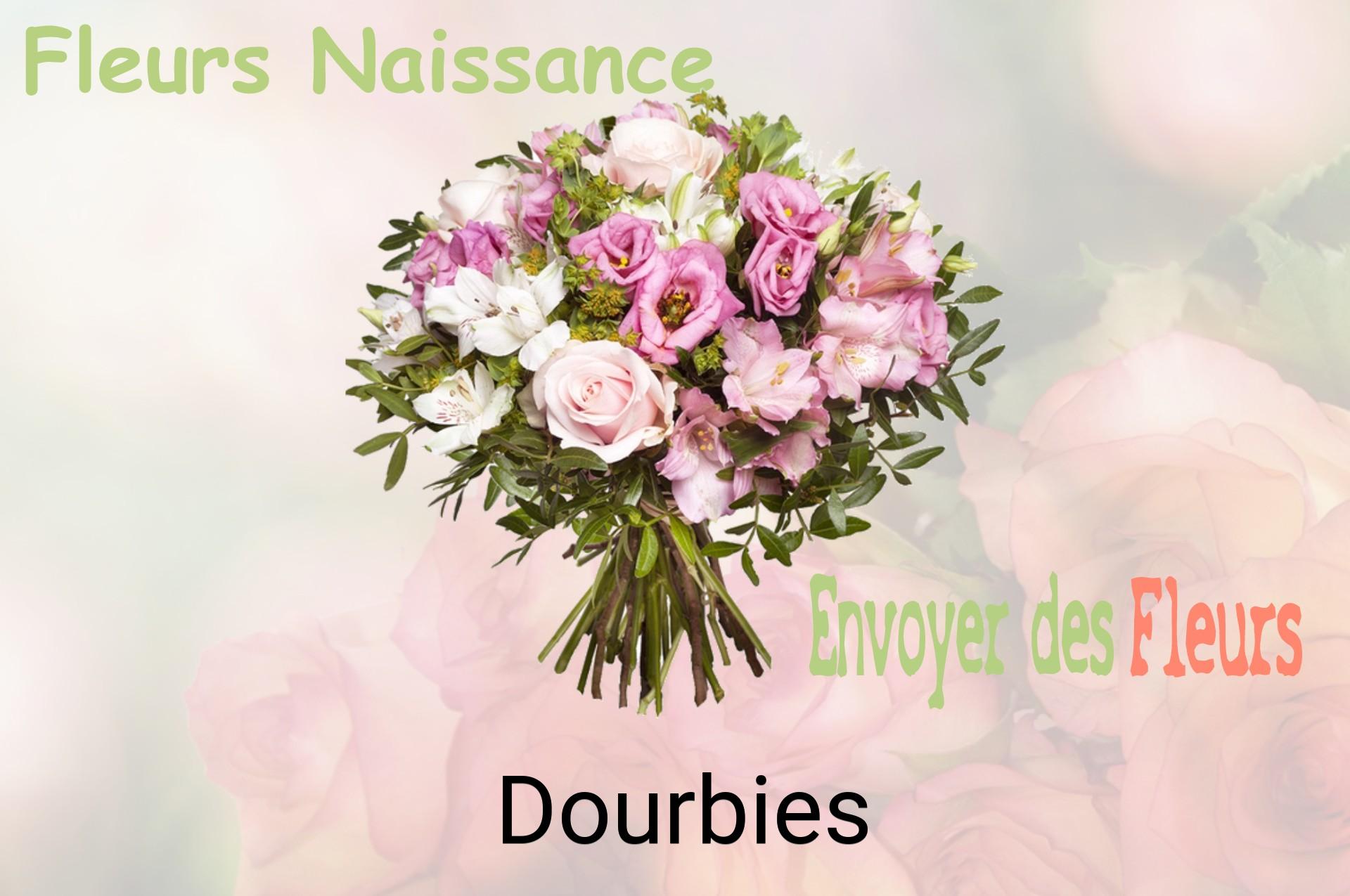 Bouquet de fleurs de naissance livré à Dourbies